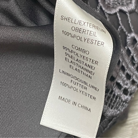 Adrianna Papell Evening Lace Overlay Dress Sleeveless Gray Size 6 NWT - Picture 8 of 9